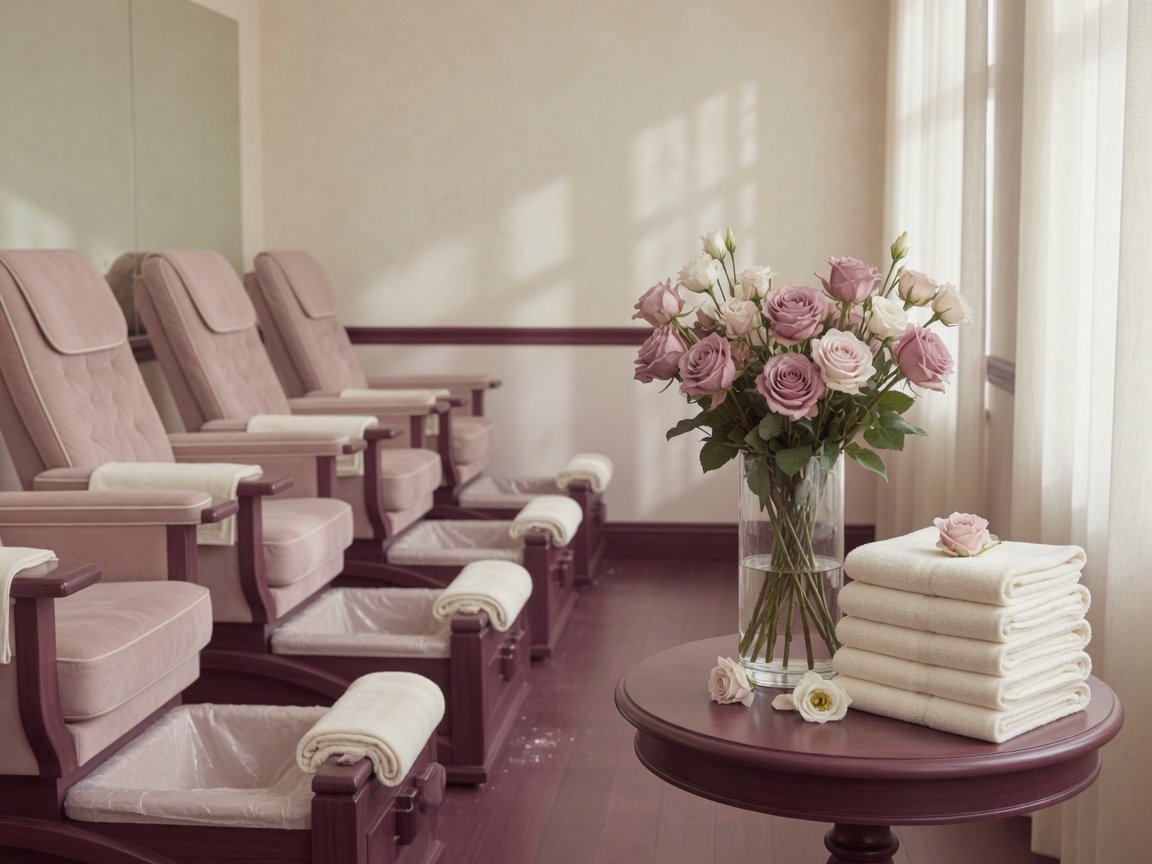 Pedicure chairs at Ongles Organic Pierrefonds-Kirkland